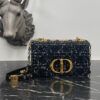 Dior Small Caro 20 Black Tweed Cannage Quilted Bag