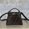 Fendi Peekaboo Iseeu 20 Chocolate Mix Black Nappa