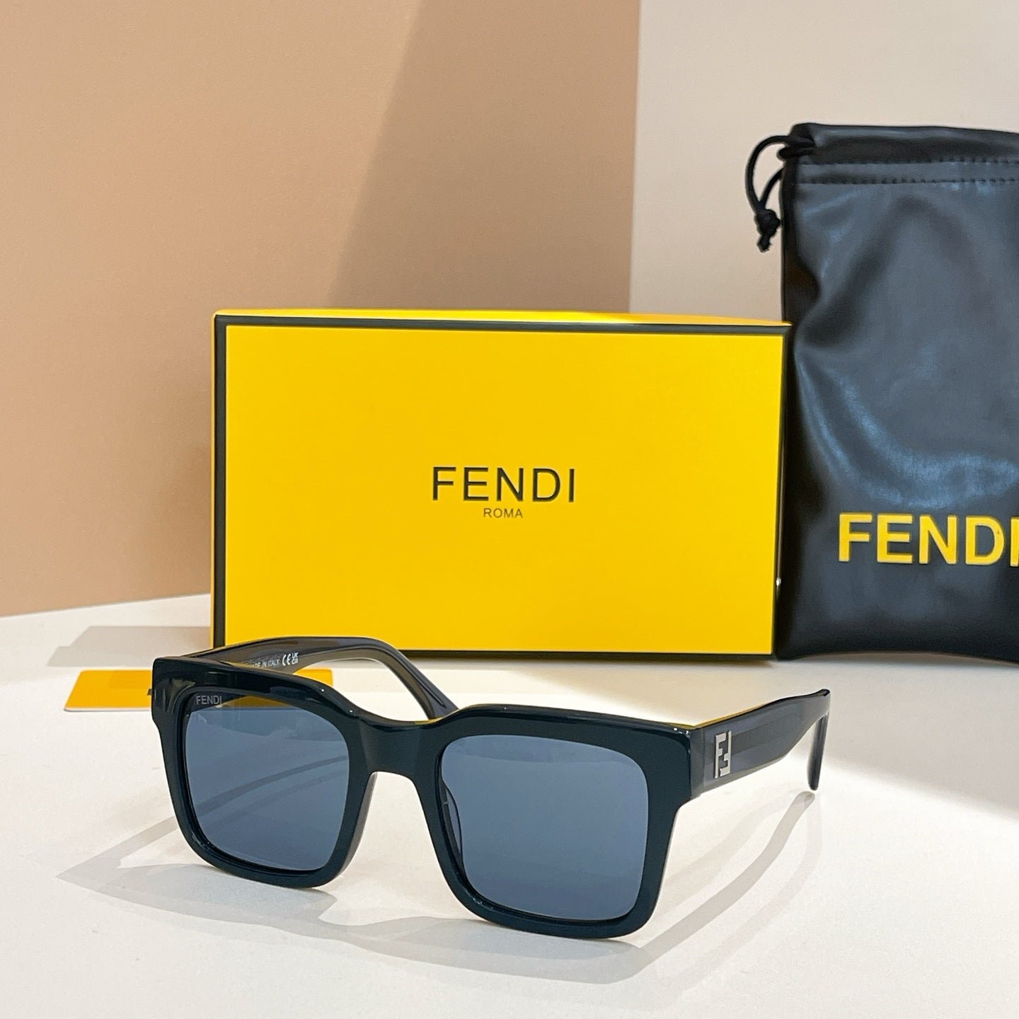 Alternative view of FENDI Acetate Fibre Turtle Shell Sunglasses
