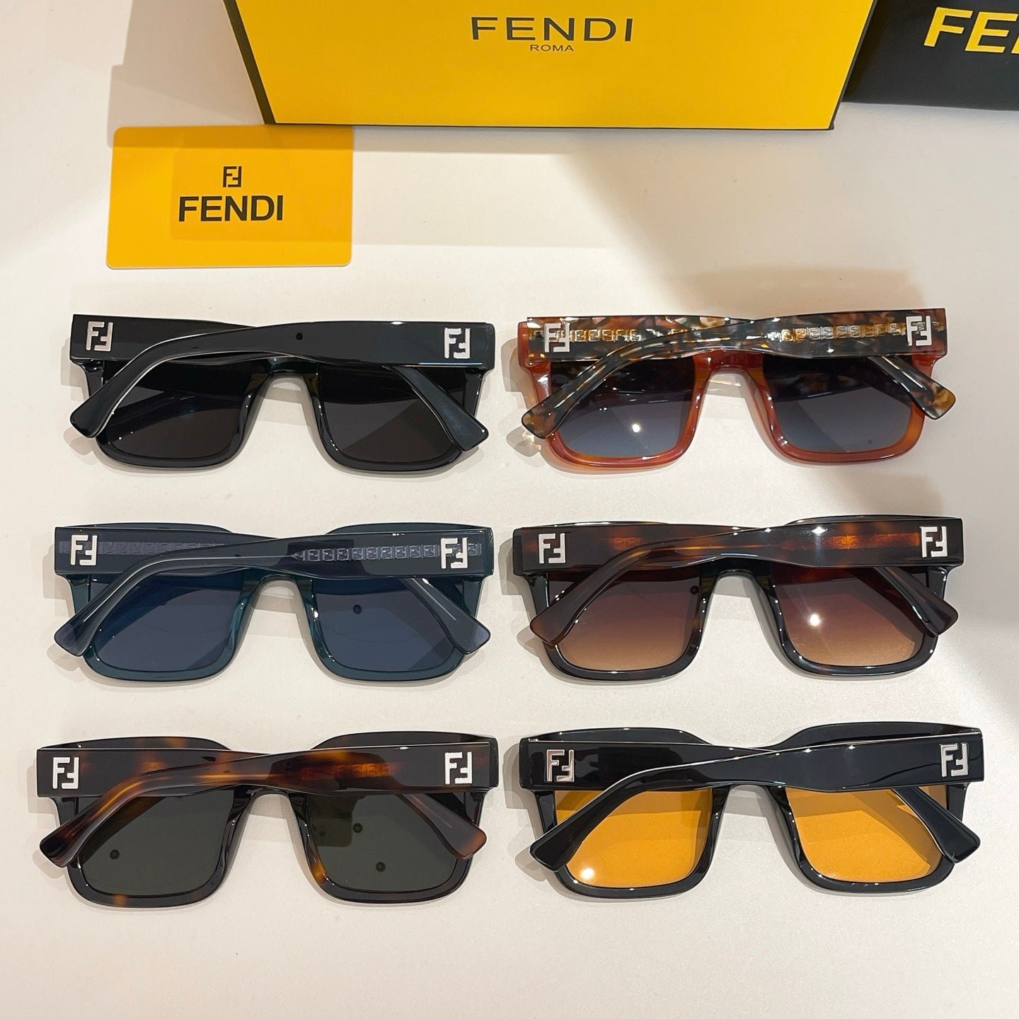 Fendi Acetate Fibre Turtle Shell Sunglasses - Image 8