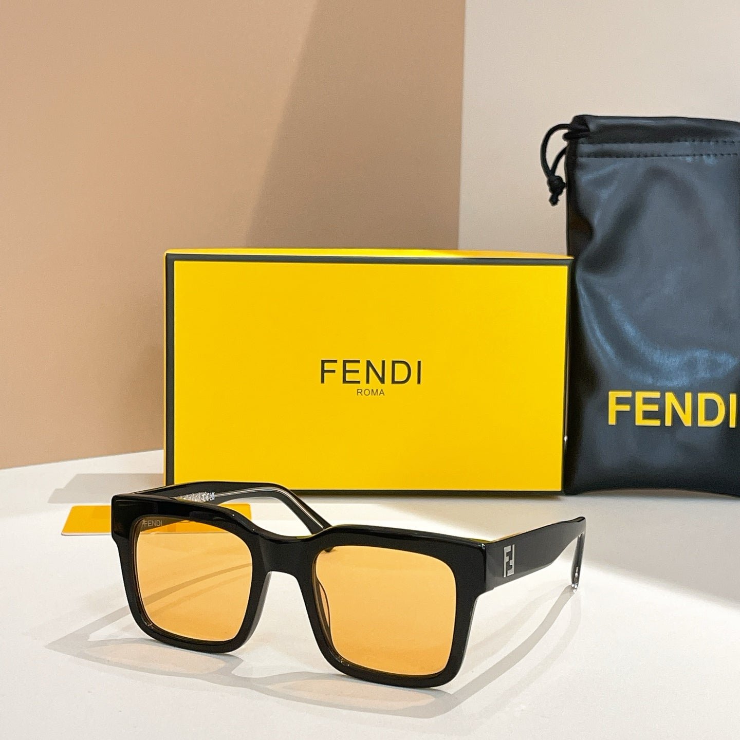 Fendi Acetate Fibre Turtle Shell Sunglasses - Image 6
