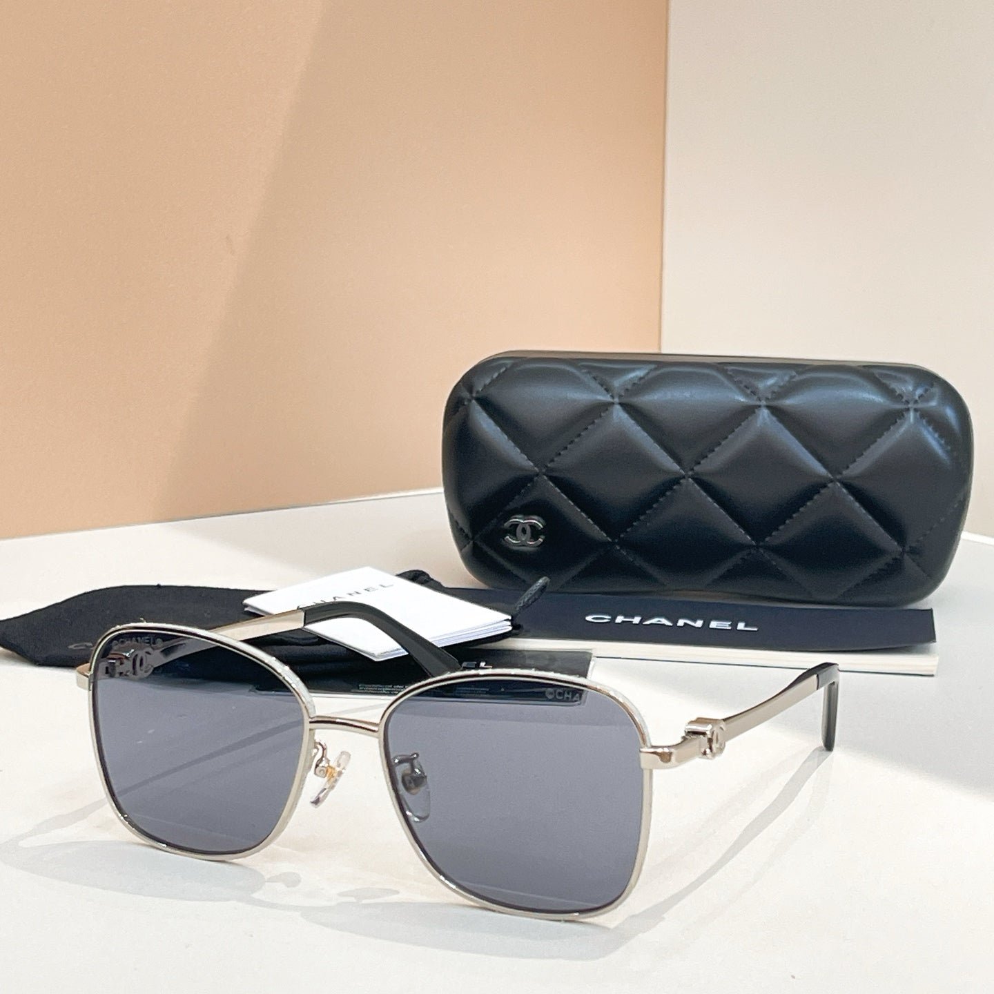 Alternative view of CHANEL SQUARE SUNGLASSES CH4289Q IN METAL