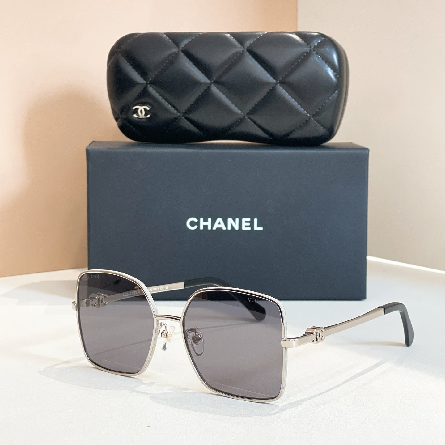 Alternative view of CHANEL SQUARE SUNGLASSES CH4288Q IN METAL