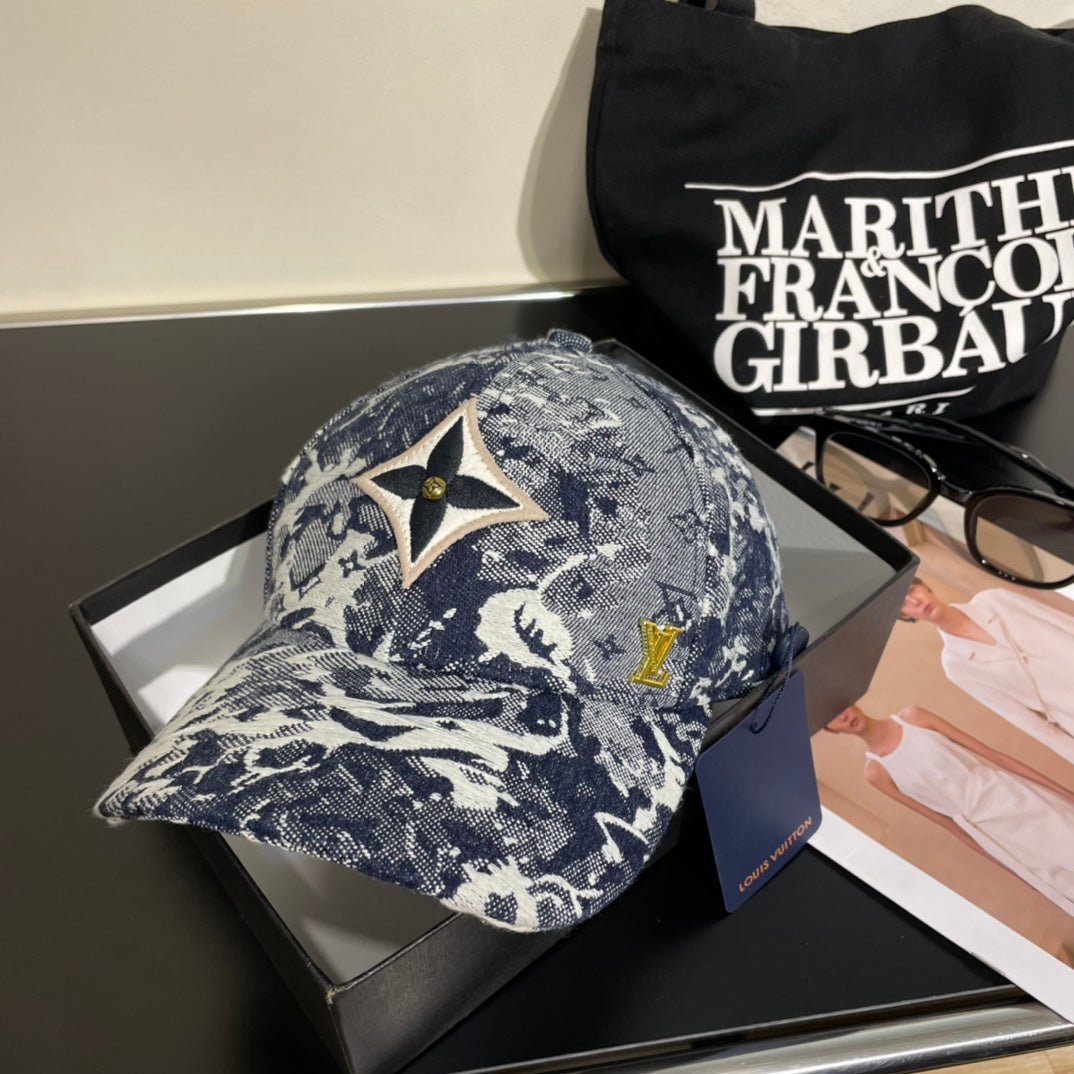 LV Marble Colorful Jacquard Print Cap - Image 6