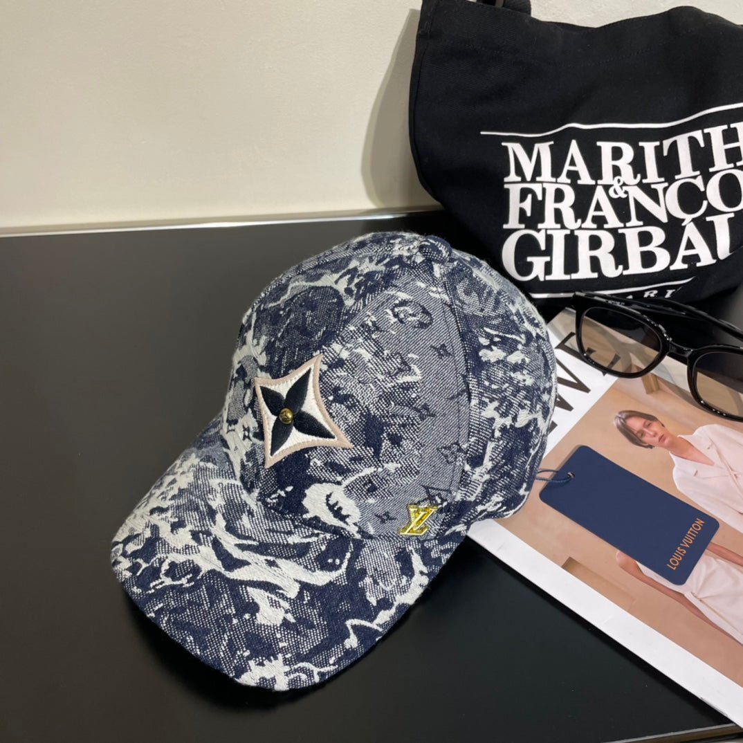 LV Marble Colorful Jacquard Print Cap - Image 8