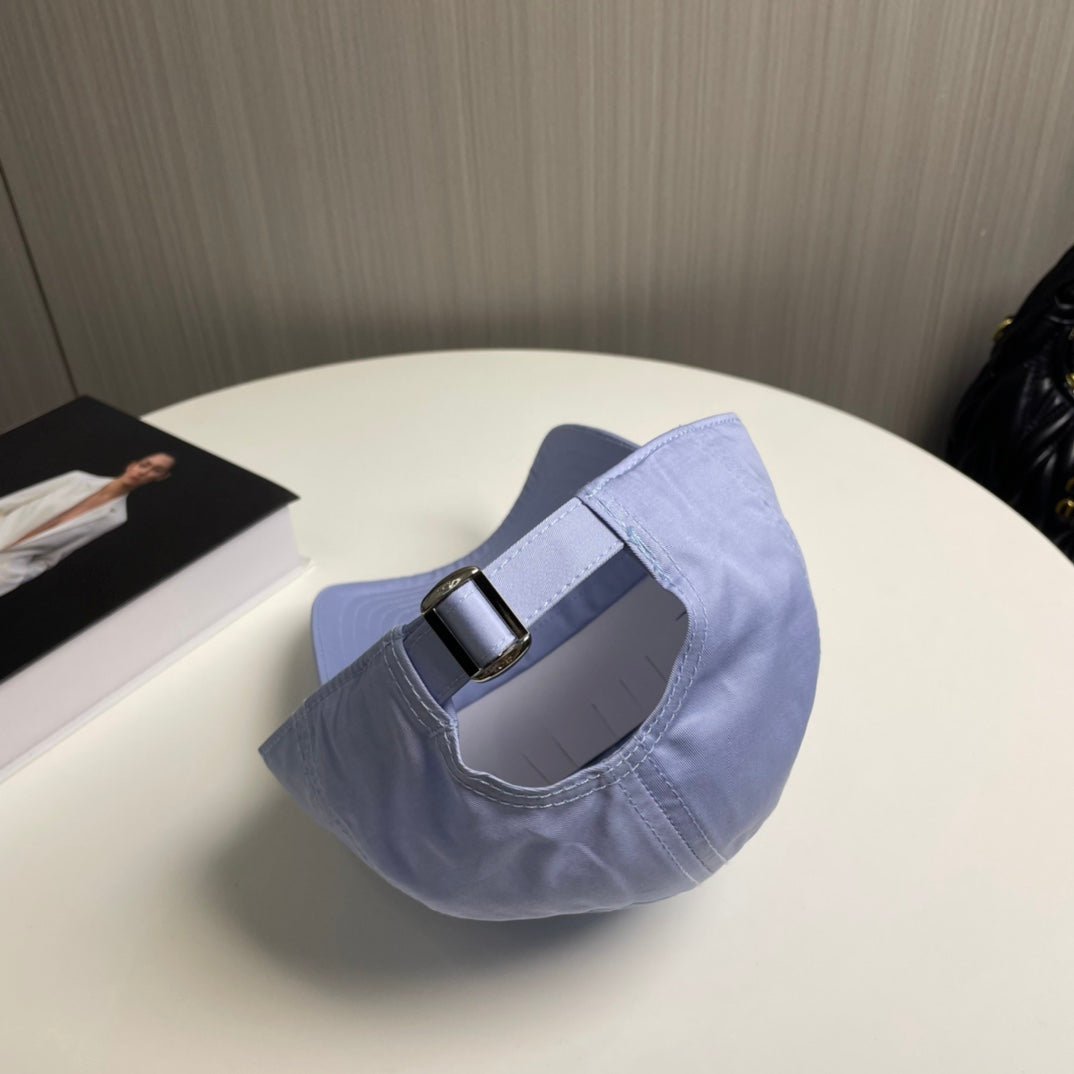 Celine Light Purple Cotton Letter Baseball Cap - Image 9