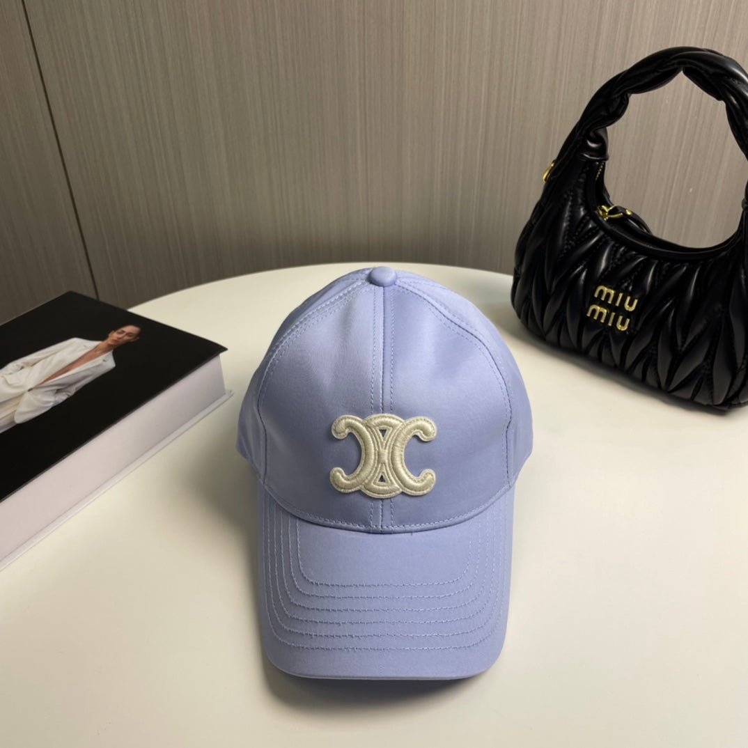 Alternative view of Celine Triomphe Light Purple Cotton Cap