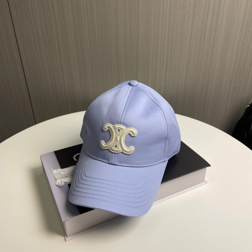 Celine Triomphe Light Purple Cotton Cap