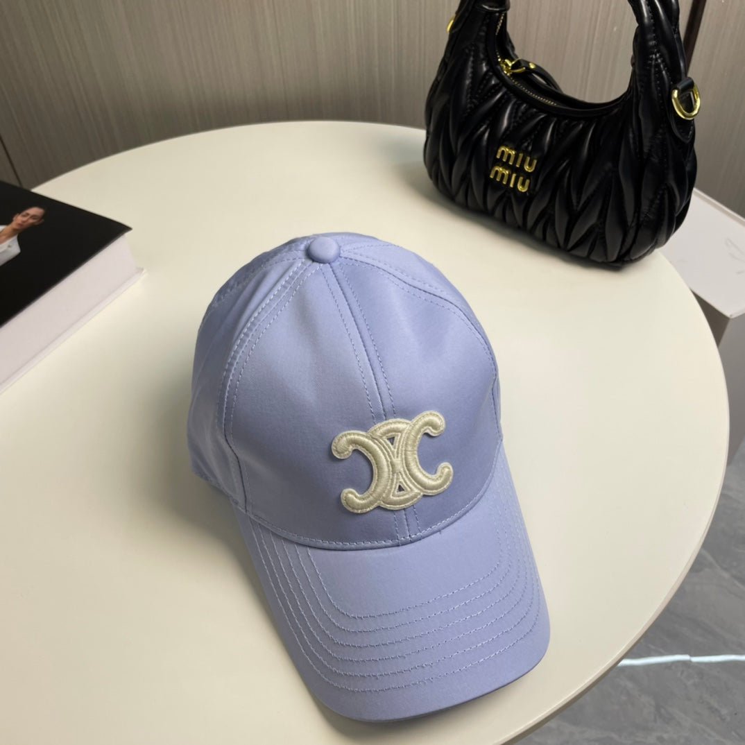 Celine Triomphe Light Purple Cotton Cap - Image 6