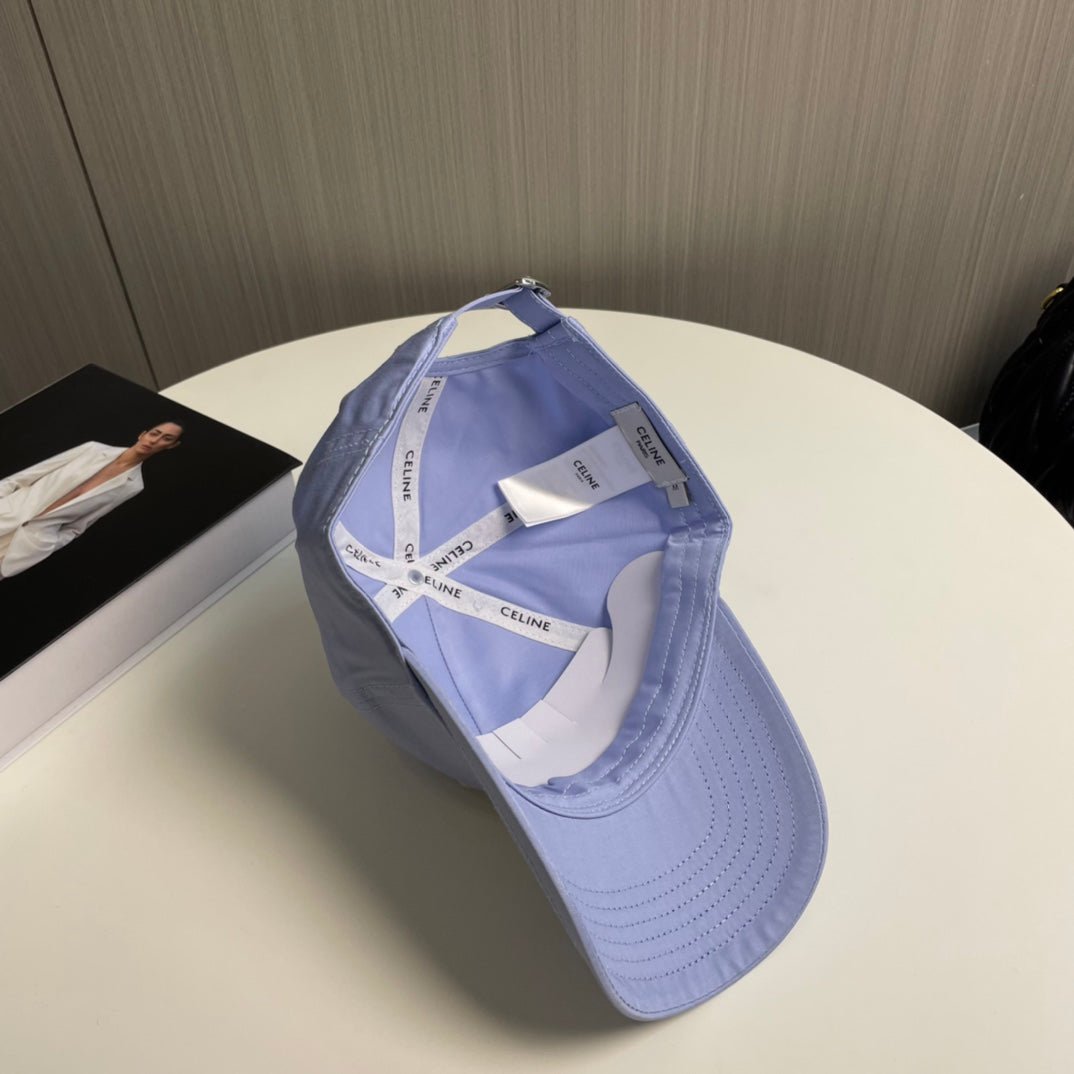Celine Triomphe Light Purple Cotton Cap - Image 8