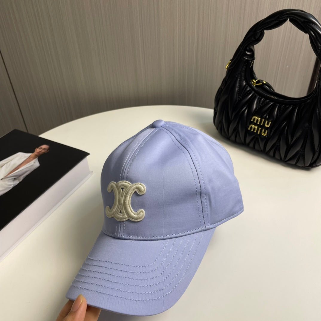 Celine Triomphe Light Purple Cotton Cap - Image 3