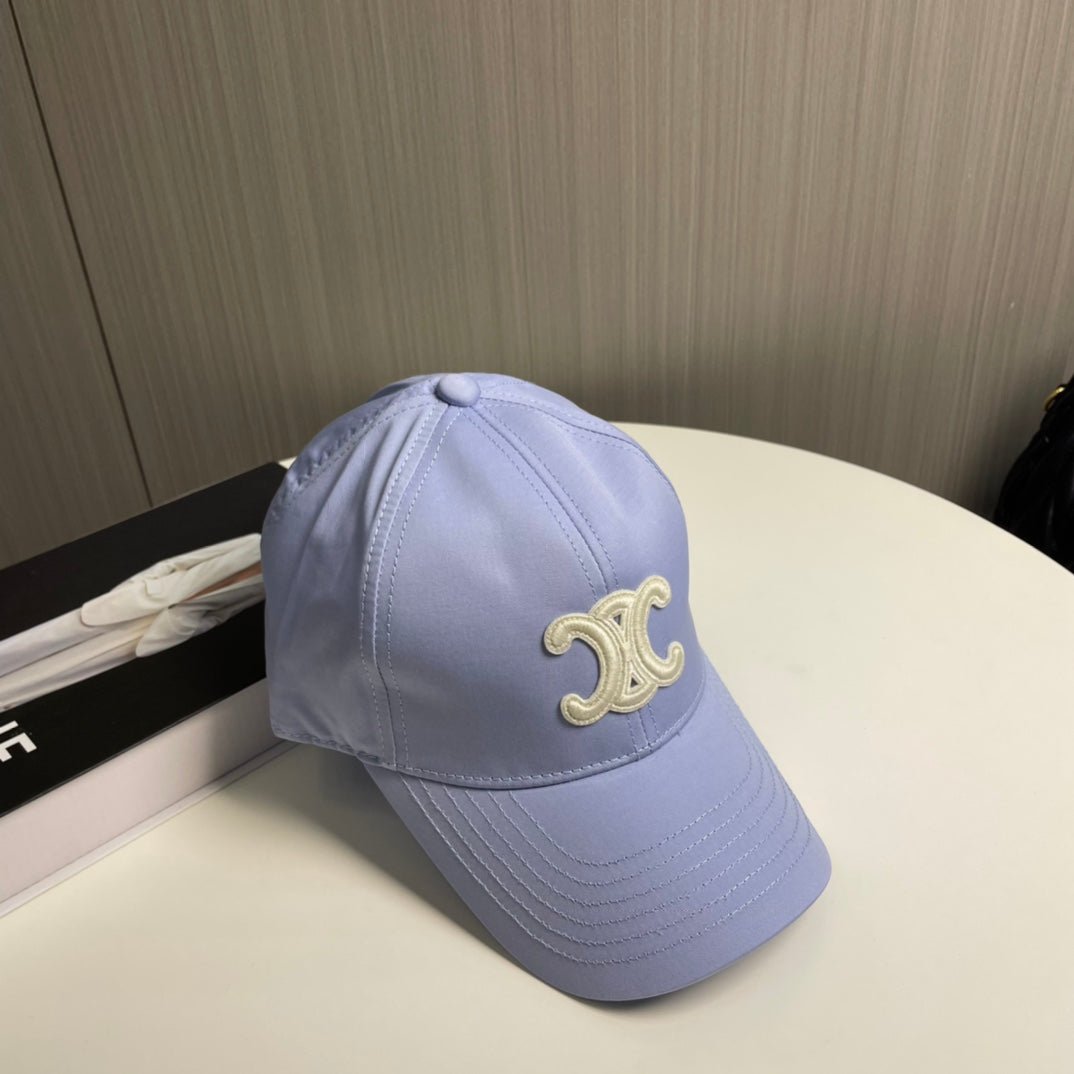 Celine Triomphe Light Purple Cotton Cap - Image 5