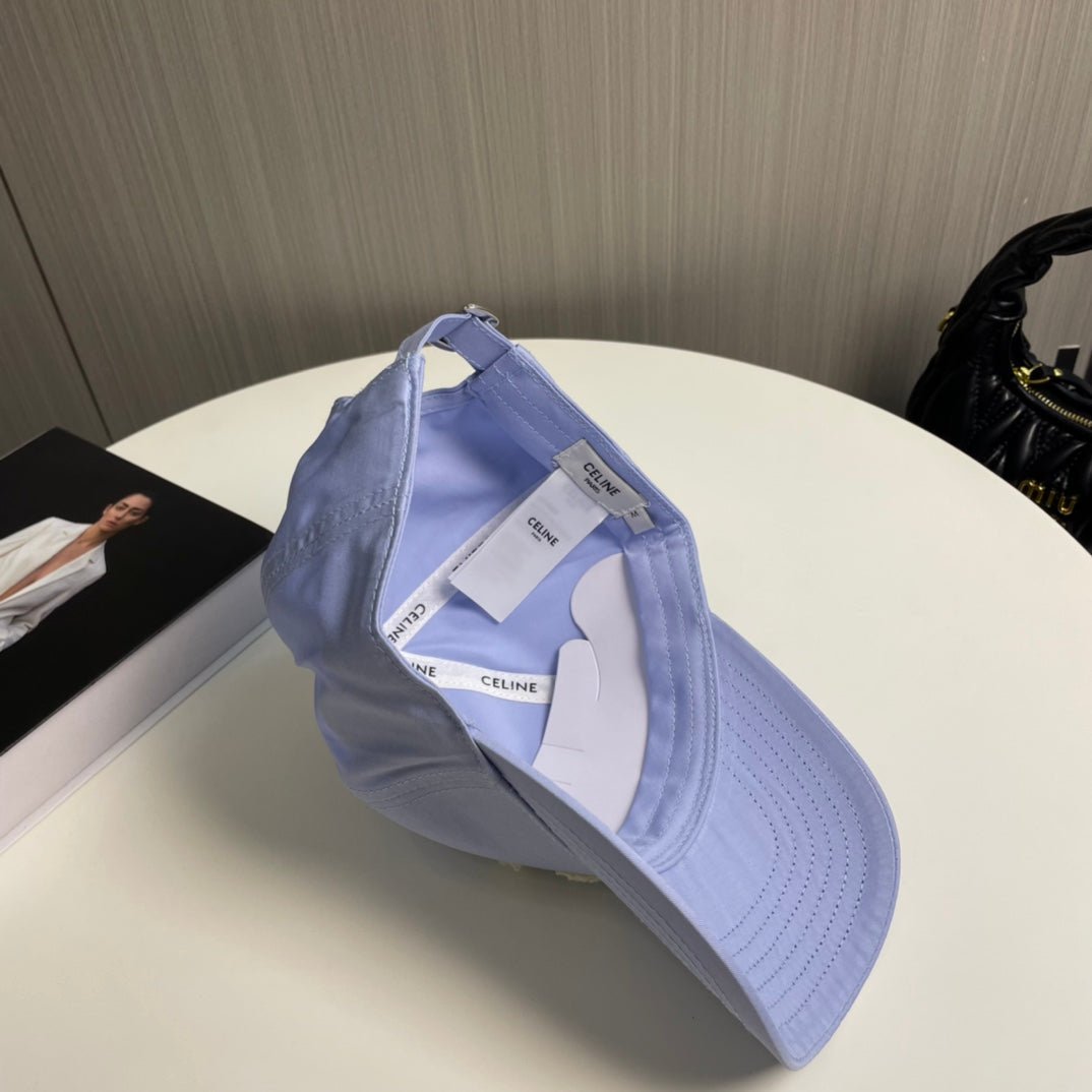 Celine Light Purple Cotton C Baseball Cap - Image 6