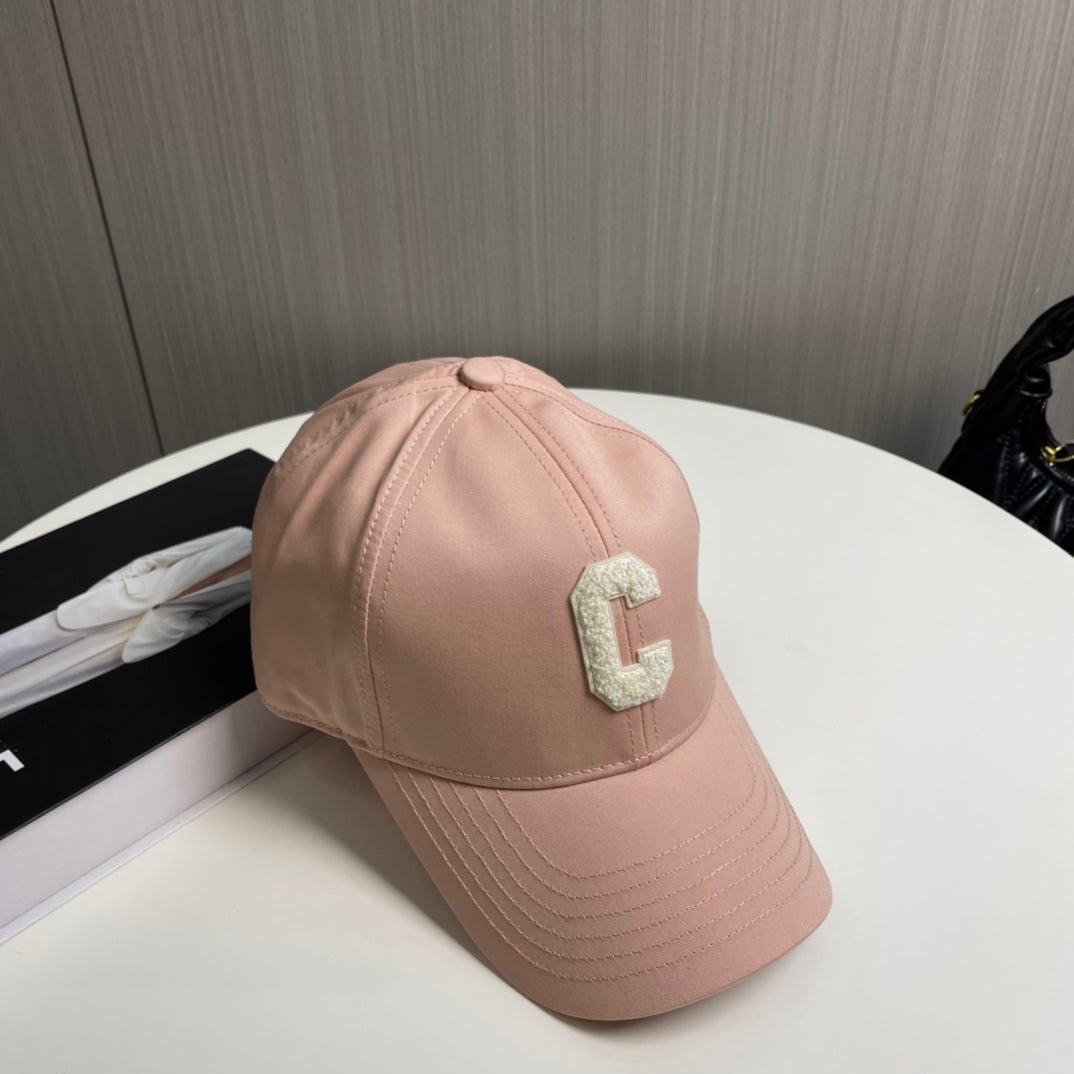 Celine Light Pink Cotton C Baseball Cap - Image 3