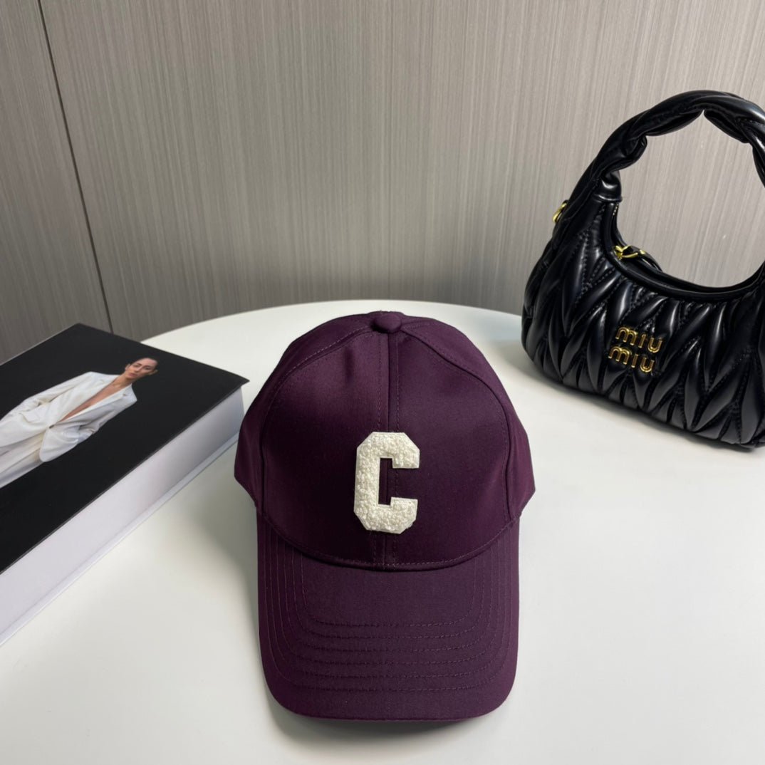Alternative view of Celine C Logo Wine Purple Cotton Cap