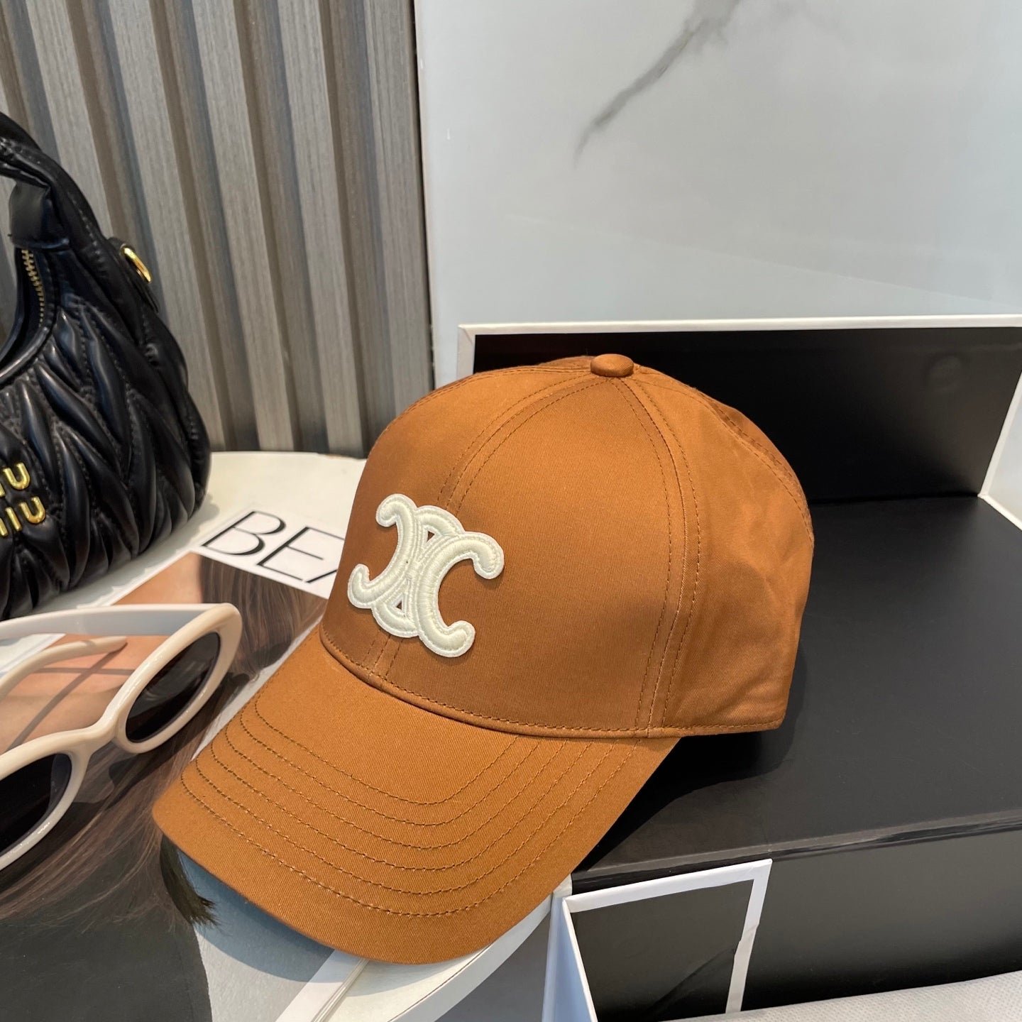 Alternative view of Celine Triomphe Cotton Baseball Cap
