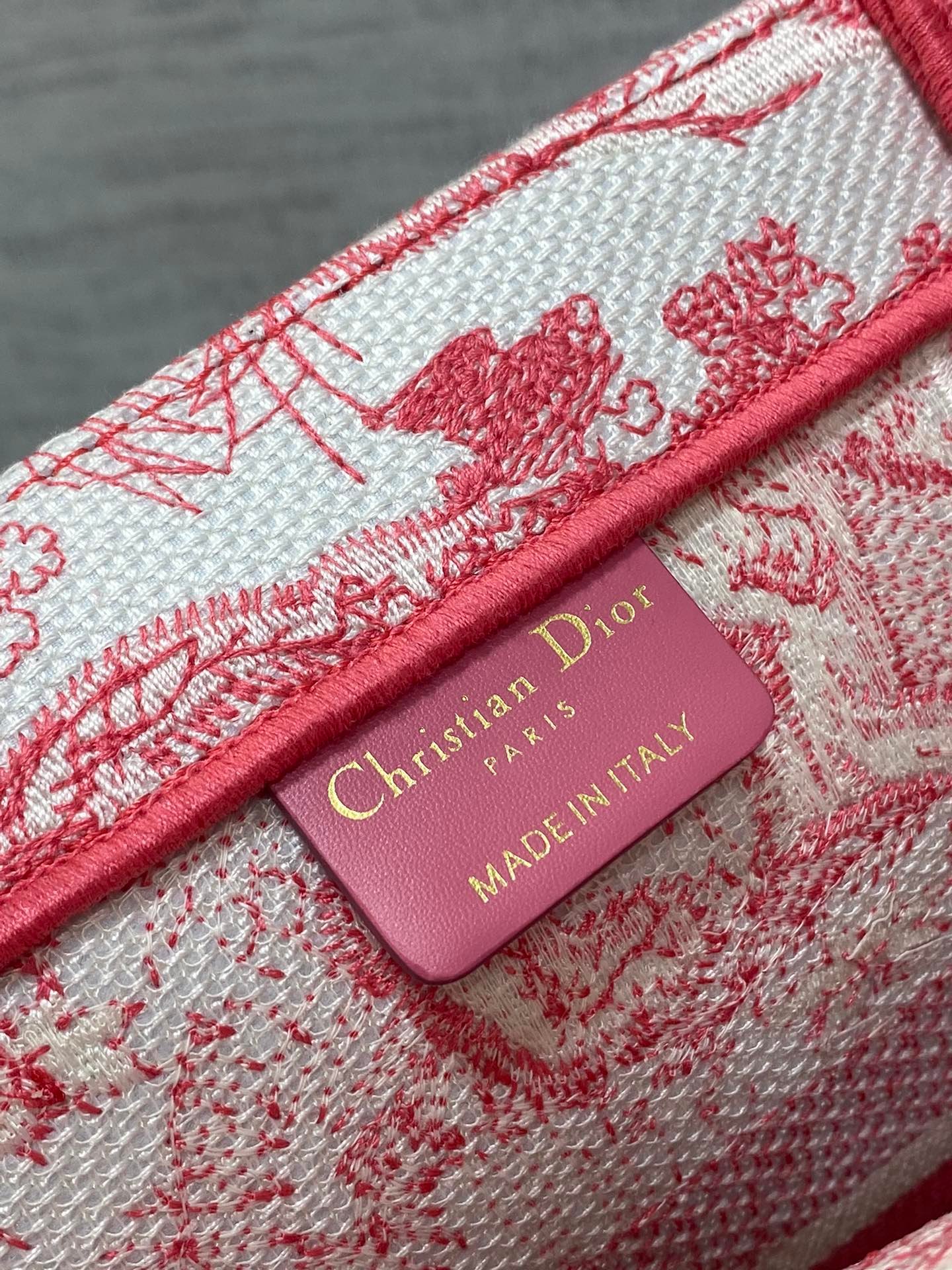 Dior Book Tote 36 Red Tiger Canvas Bag - Image 8