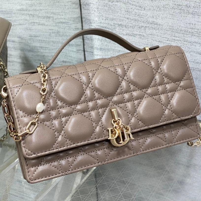 Alternative view of Dior My CD Mini 21 Dark Brown Patent Lambskin