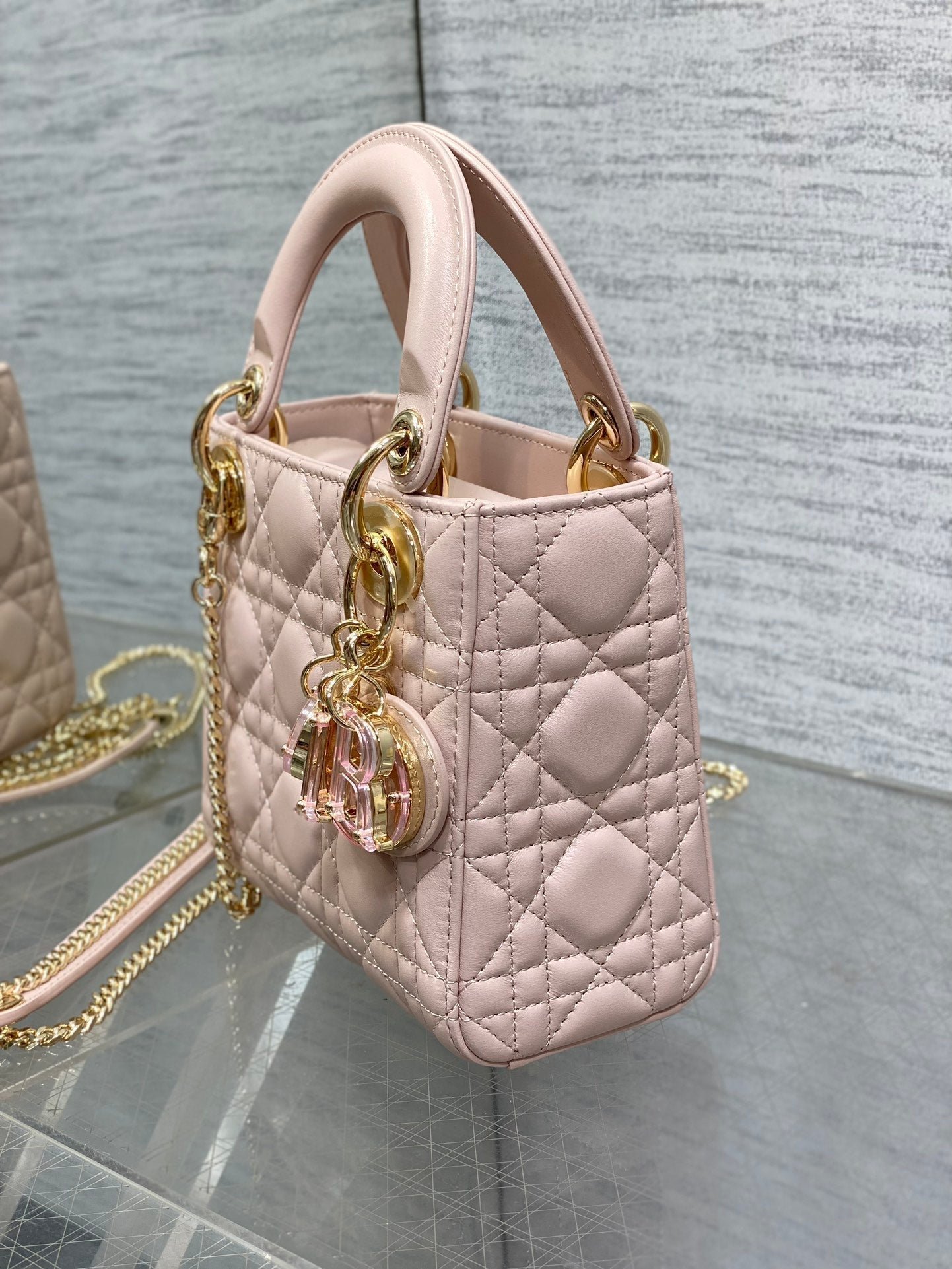 Dior Lady Series Light Pink Matte Lambskin Handbag - Image 4