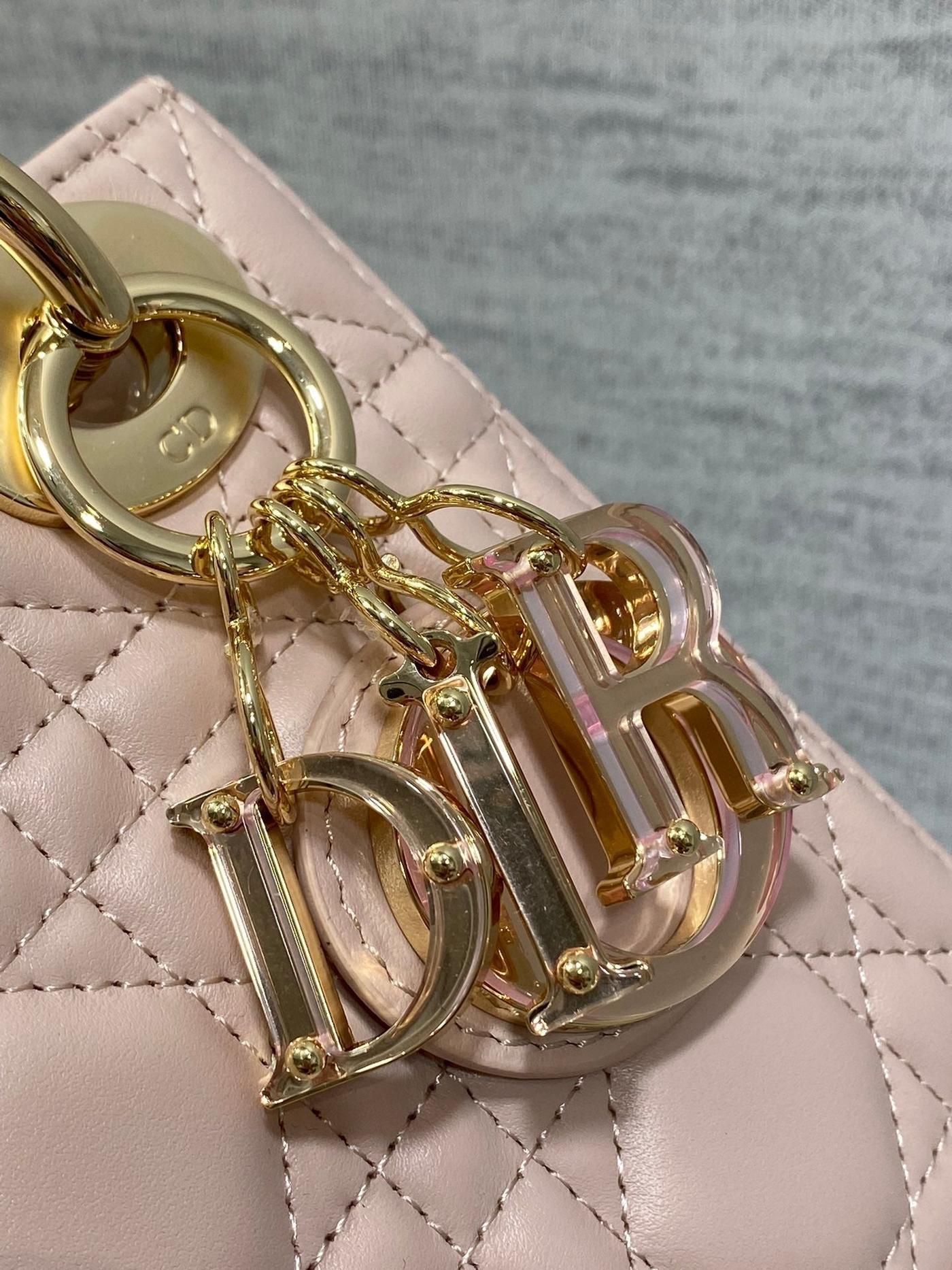 Dior Lady Series Light Pink Matte Lambskin Handbag - Image 8
