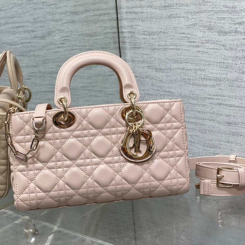 Dior Medium Lady D-Joy 26 Powder Pink Lambskin