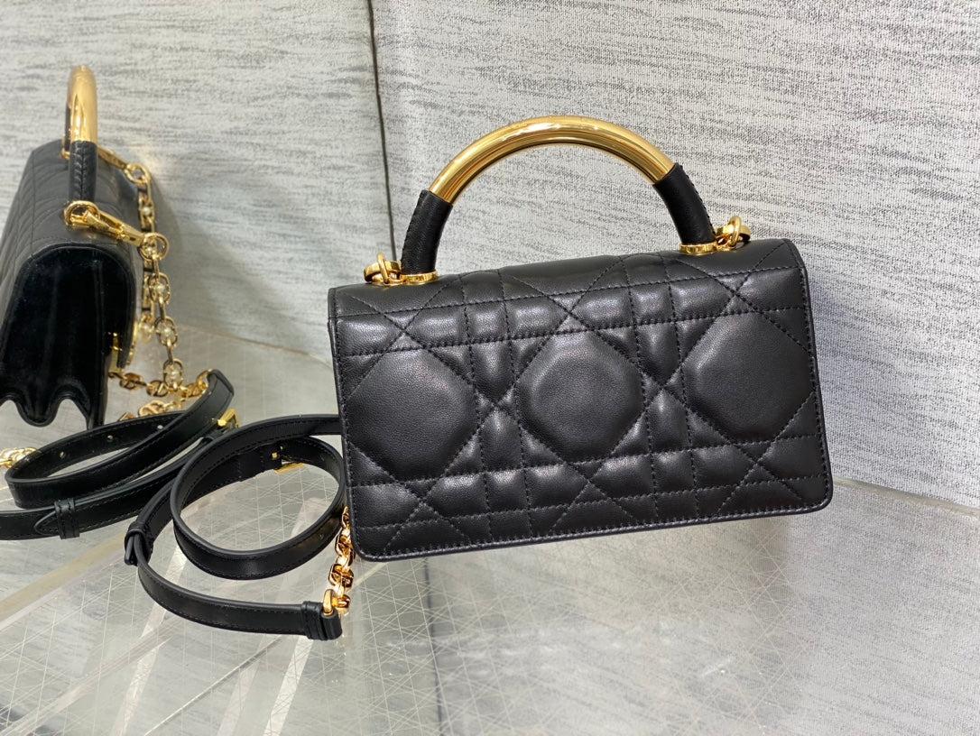 Alternative view of Dior Jolie Top Handle Shoulder Bag 20 Black