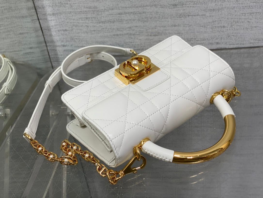 Dior Jolie Series White Lambskin Crossbody Bag - Image 4