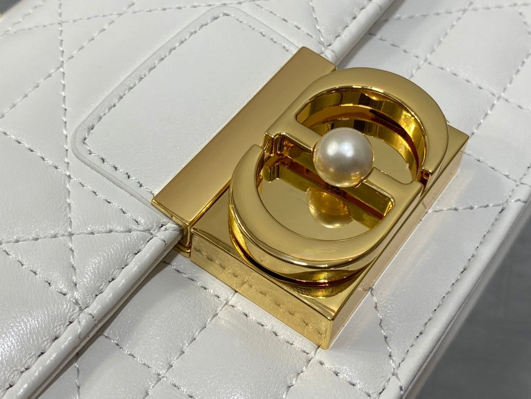 Dior Jolie Series White Lambskin Crossbody Bag - Image 6