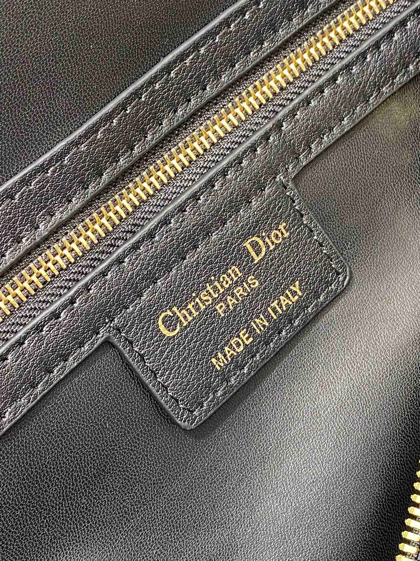 Dior Groove Series Black Lambskin Large Barrel Bag - Image 8