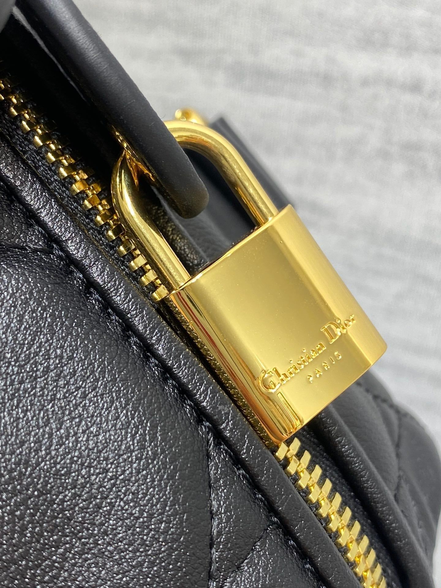 Dior Groove Series Black Lambskin Large Barrel Bag - Image 9