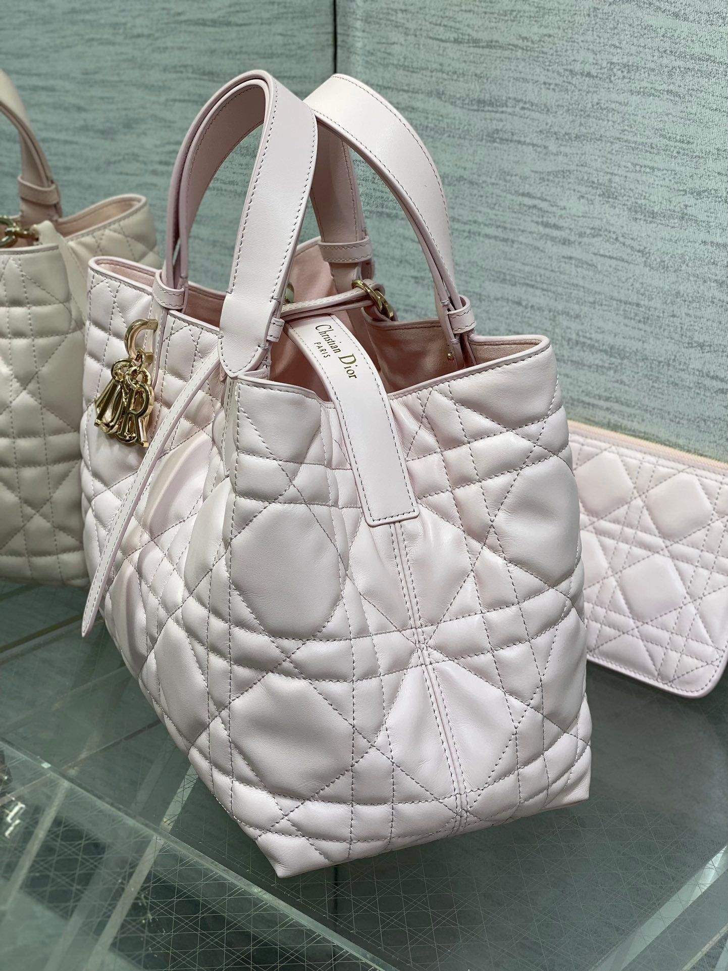 Dior Always Medium Light Pink Quilted Calfskin Tote - Image 4