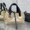 Dior Always Mini Ivory Tan Quilted Calfskin Tote