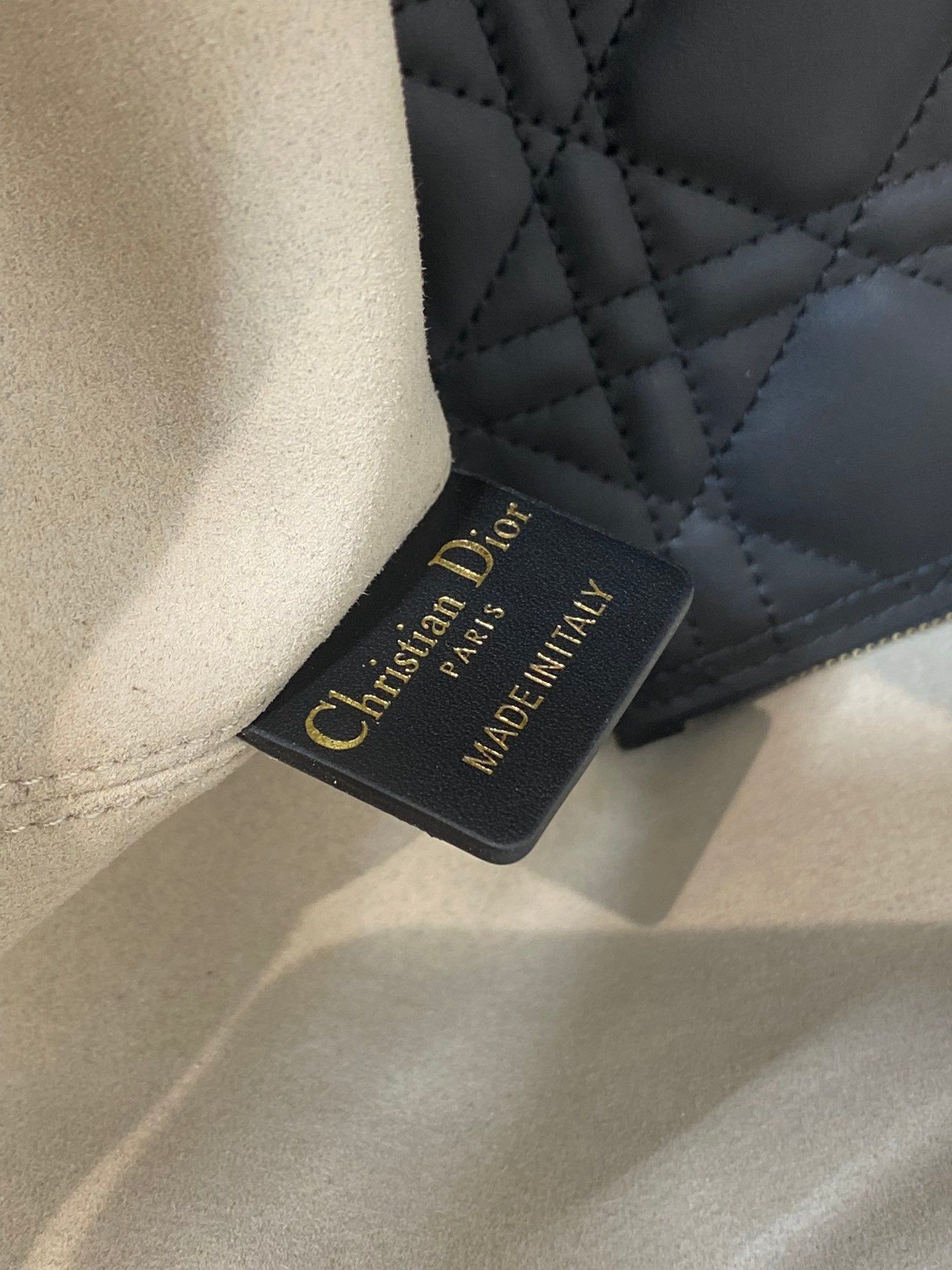 Dior Always Medium Ivory Tan Quilted Calfskin Tote - Image 8