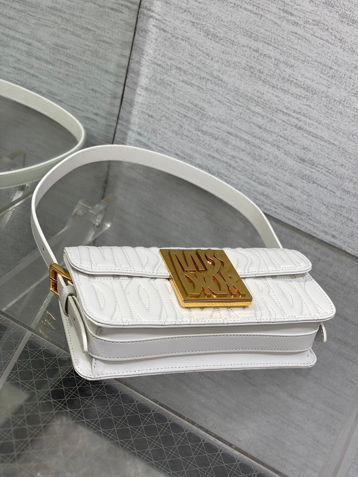 Alternative view of Dior Flap Bag 18 White Quilted Calfskin Bag