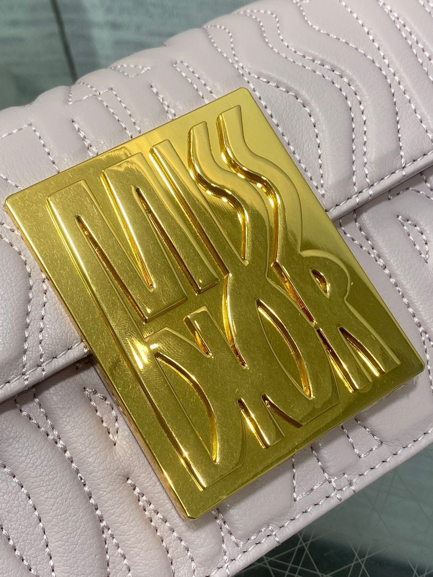 Dior Flap Bag Pale Pink Allover Quilted Calfskin Bag - Image 8