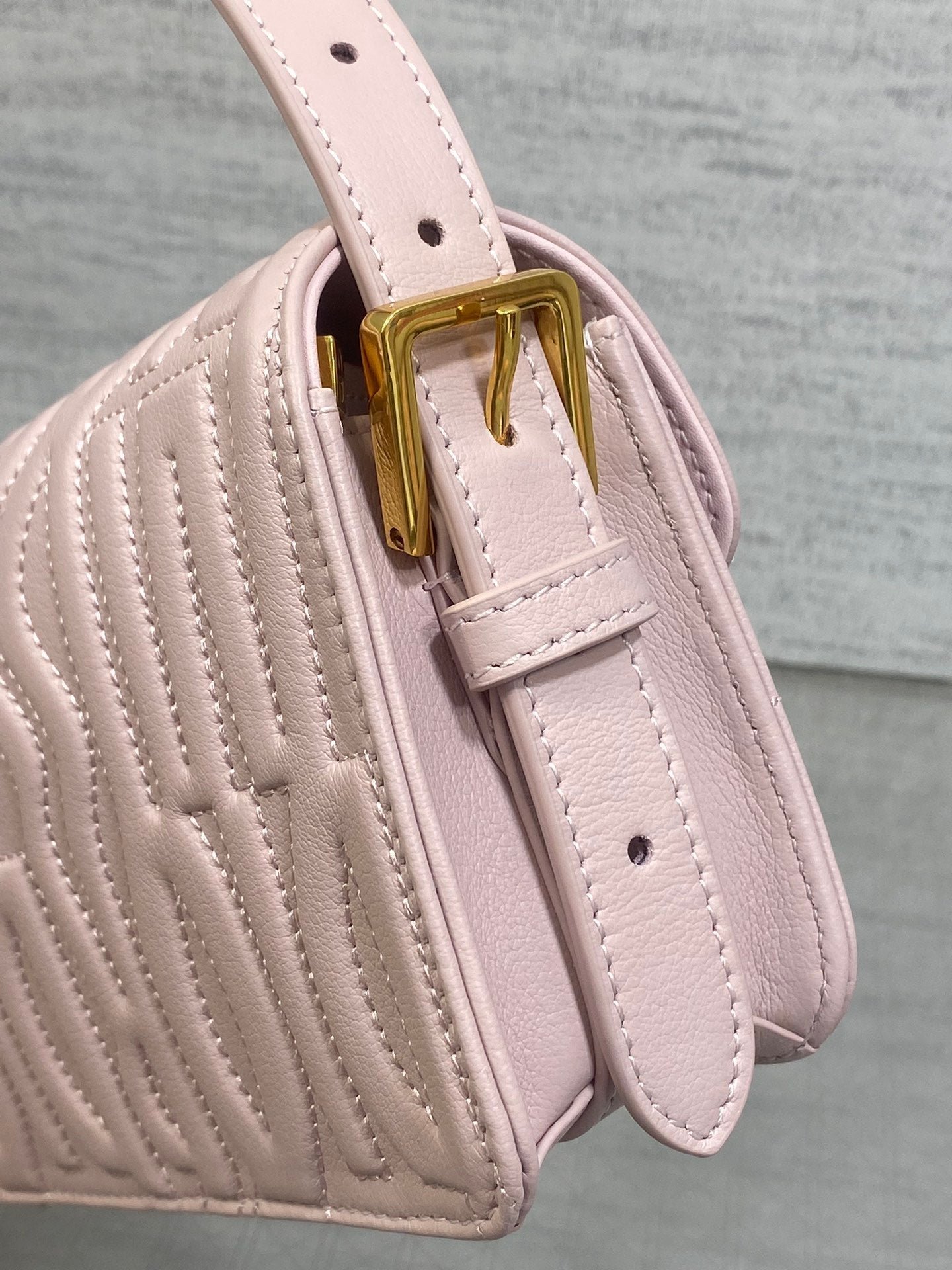 Dior Flap Bag Pale Pink Allover Quilted Calfskin Bag - Image 6