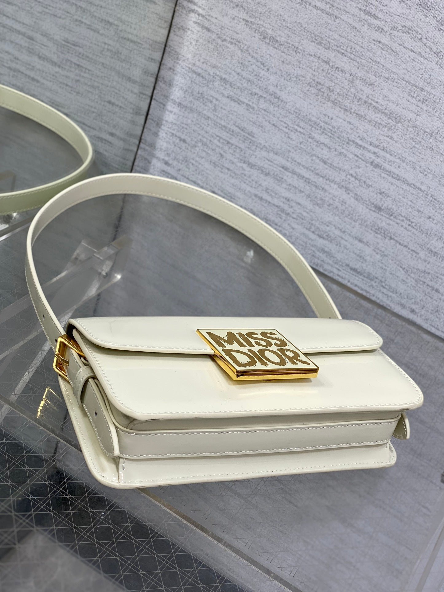 Alternative view of Dior Miss Dior 18 White Patent Calfskin Bag