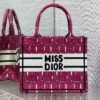 Dior Miss Small Tote Magenta Purple Canvas Tote Bag