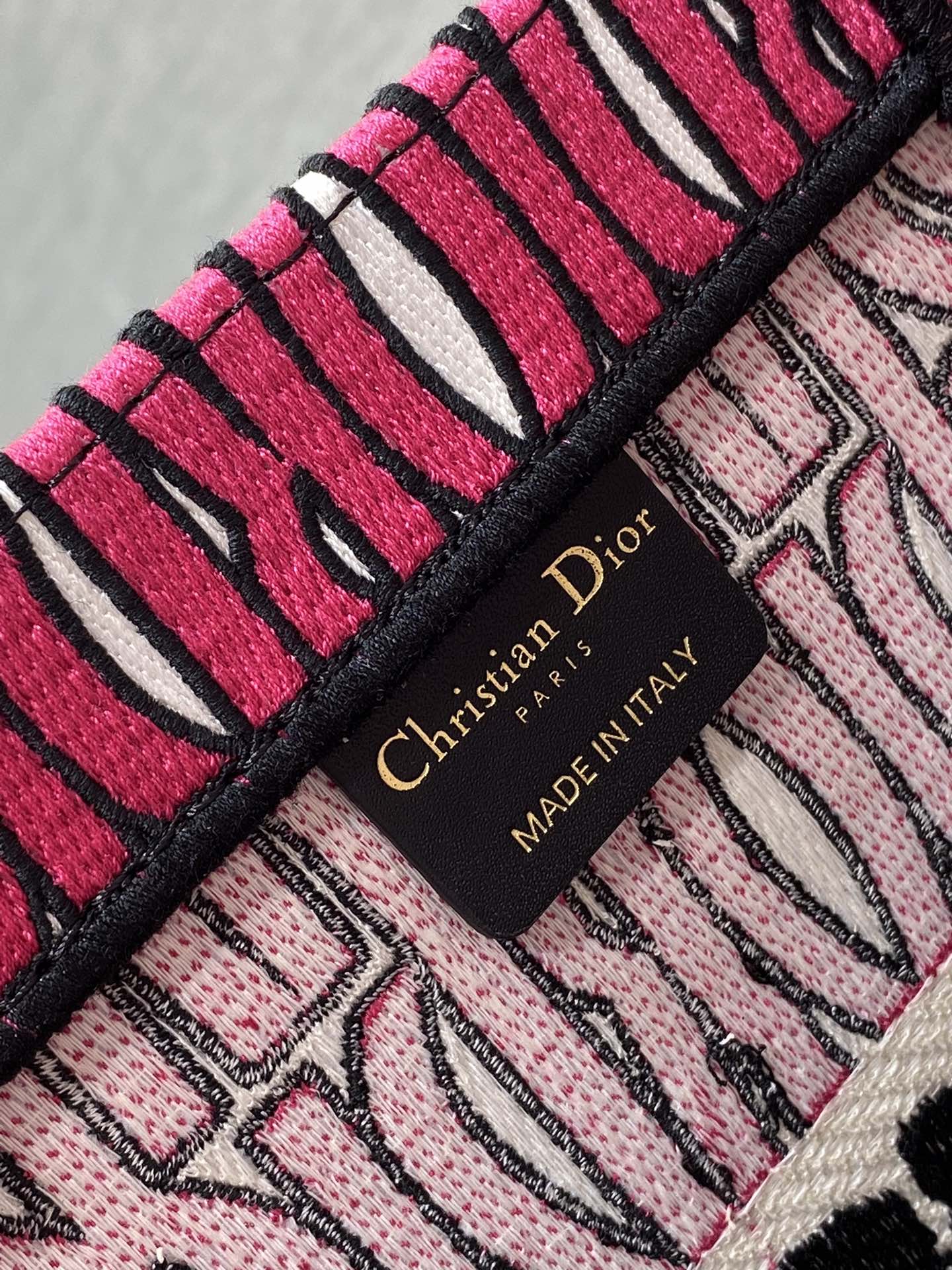 Dior Miss Medium Tote Magenta Purple Canvas Tote - Image 8