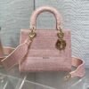 Dior Lady Series Soft Pink Fabric Luxury Handbag