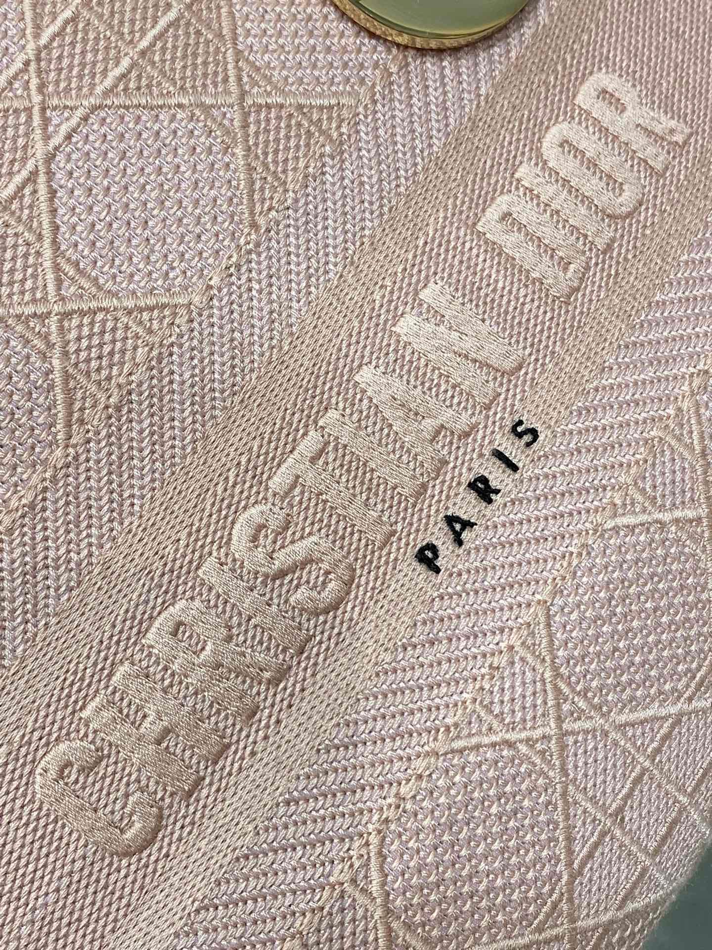 Dior Lady Series Soft Pink Fabric Luxury Handbag - Image 7