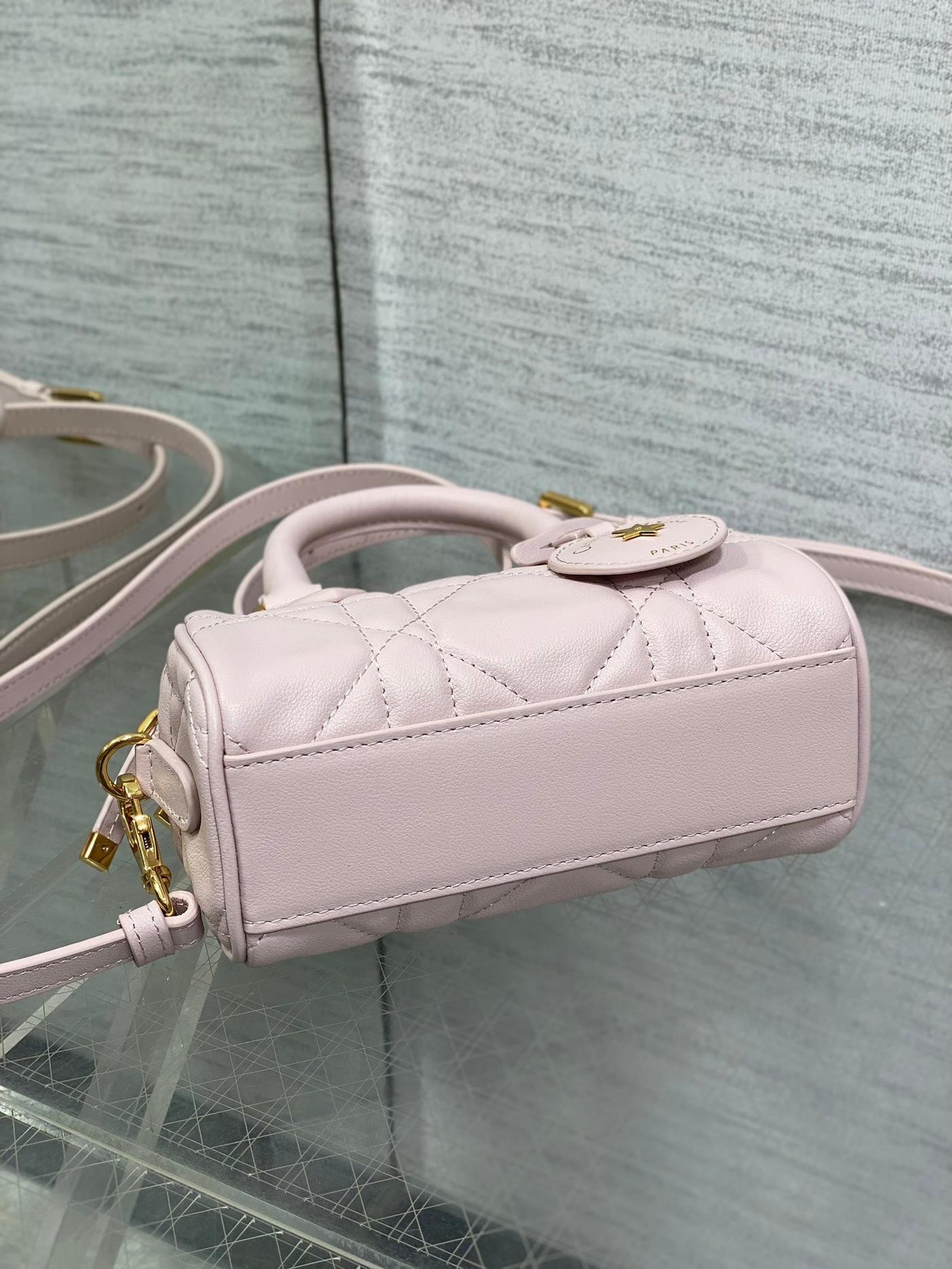 Dior Groove Series Light Pink Supple Lambskin Mini Bag - Image 5