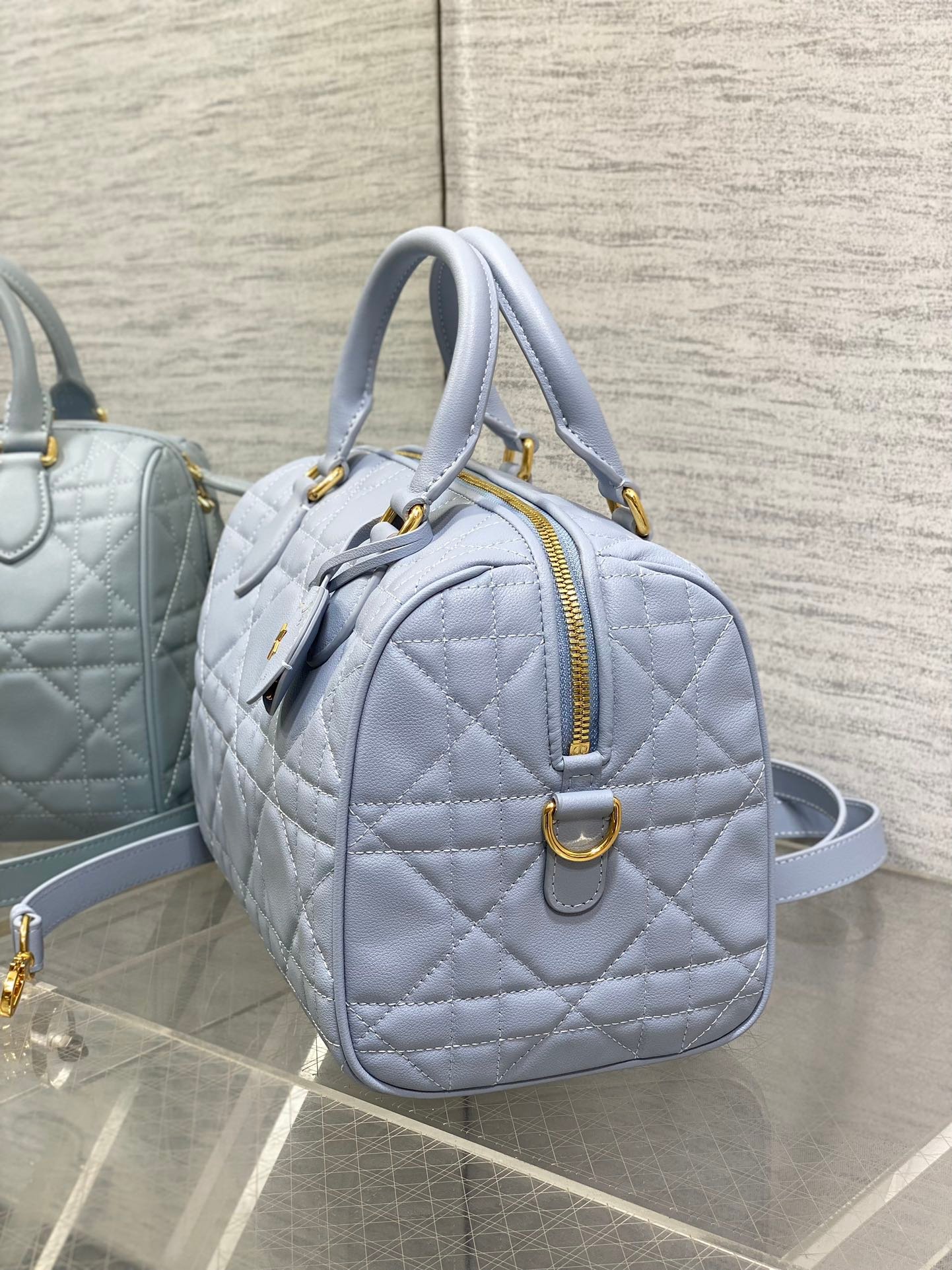 Dior Groove Series Light Blue Plush Lambskin Large Bag - Image 3