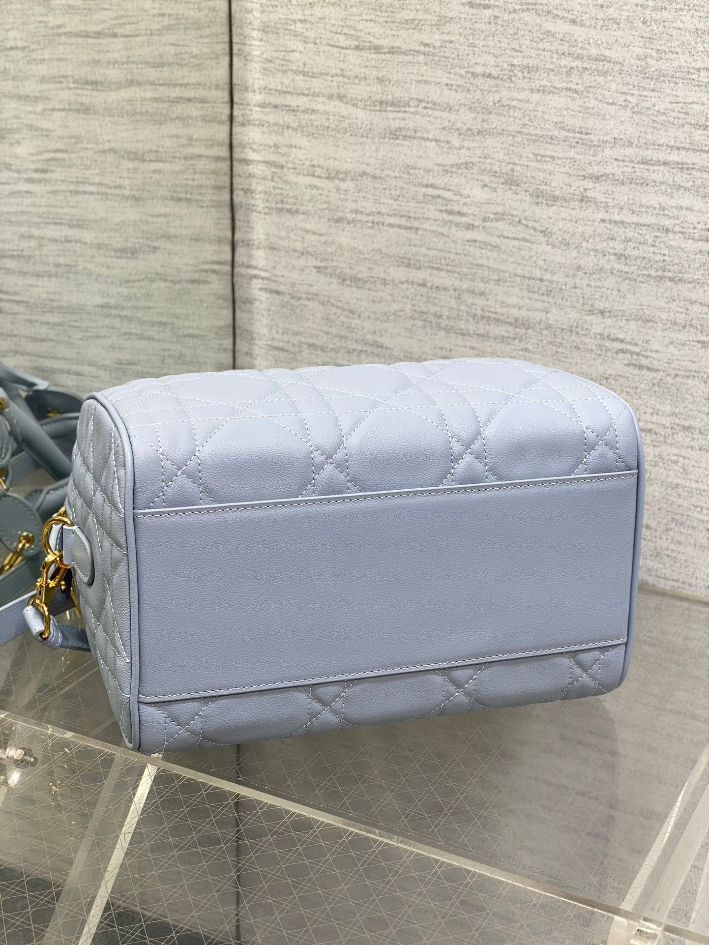 Dior Groove Series Light Blue Plush Lambskin Large Bag - Image 8