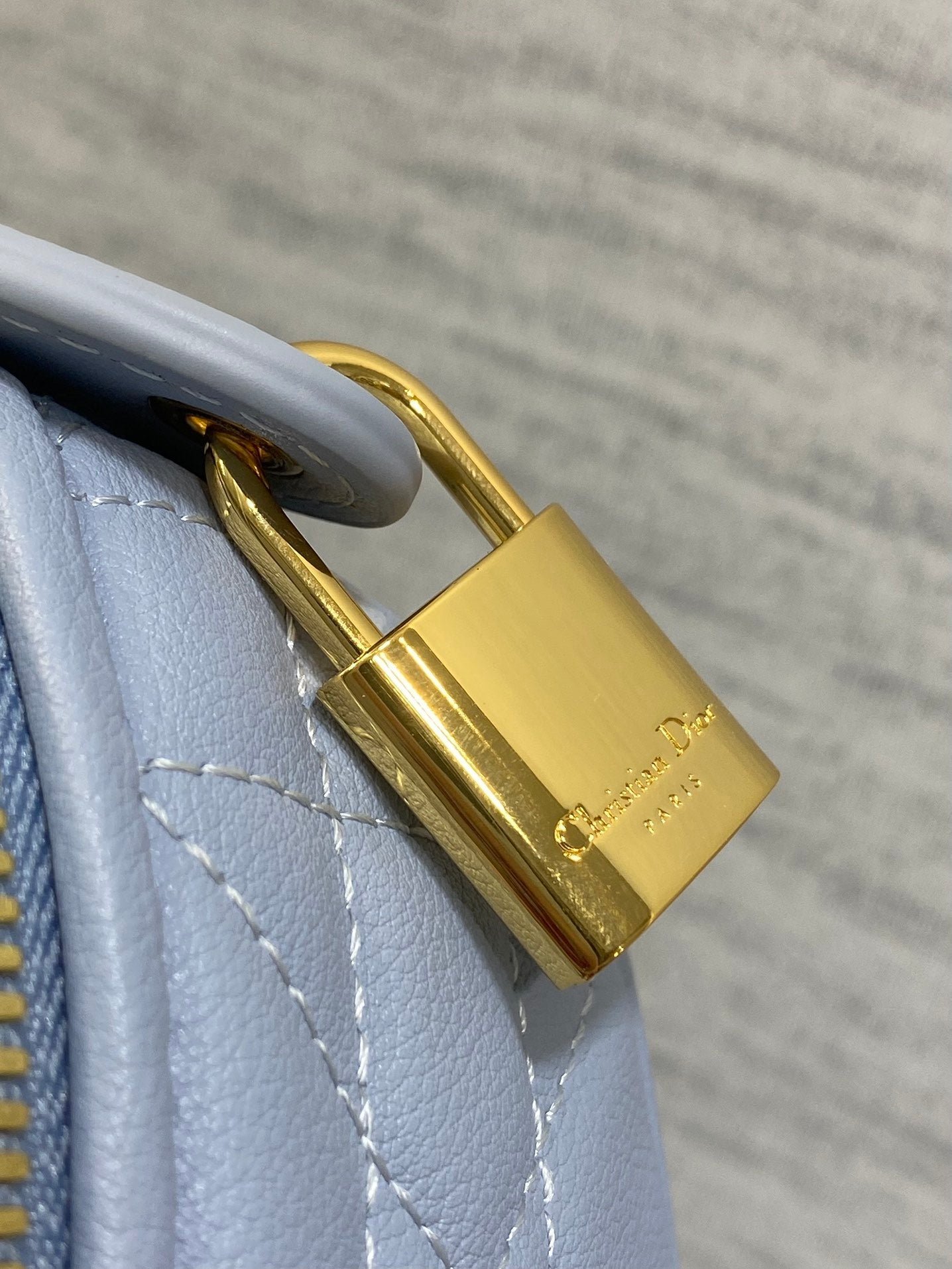 Dior Groove Series Light Blue Plush Lambskin Large Bag - Image 9