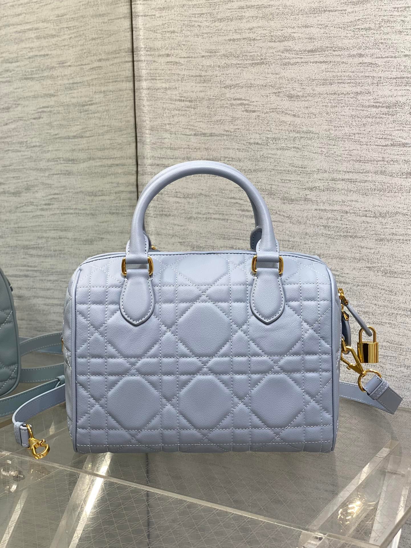 Dior Groove Series Light Blue Plush Lambskin Large Bag - Image 2