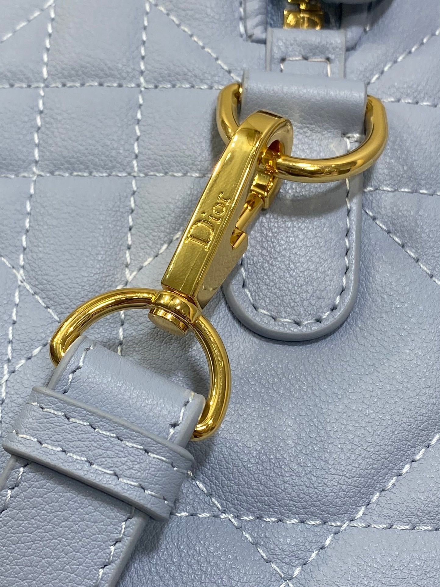 Dior Groove Series Light Blue Plush Lambskin Large Bag - Image 4