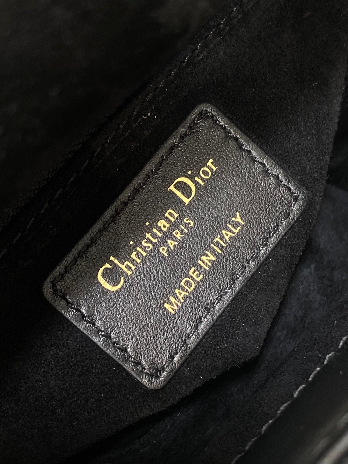 Dior Mini Lady 17cm Black Lambskin Bag with Charm - Image 8