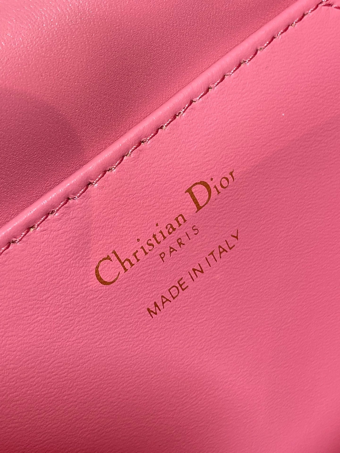 Dior Mini Caro Flap Backpack Punch Pink Lambskin - Image 8
