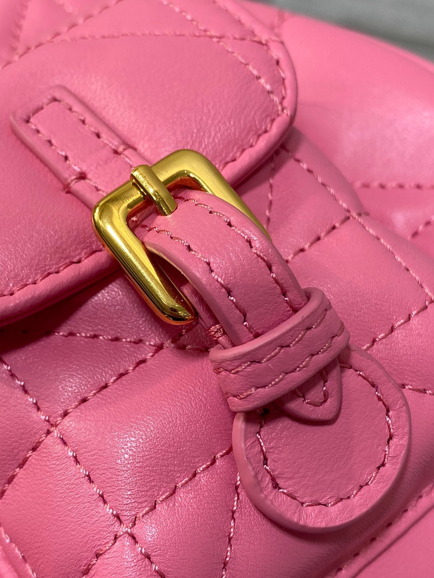 Dior Mini Caro Flap Backpack Punch Pink Lambskin - Image 7